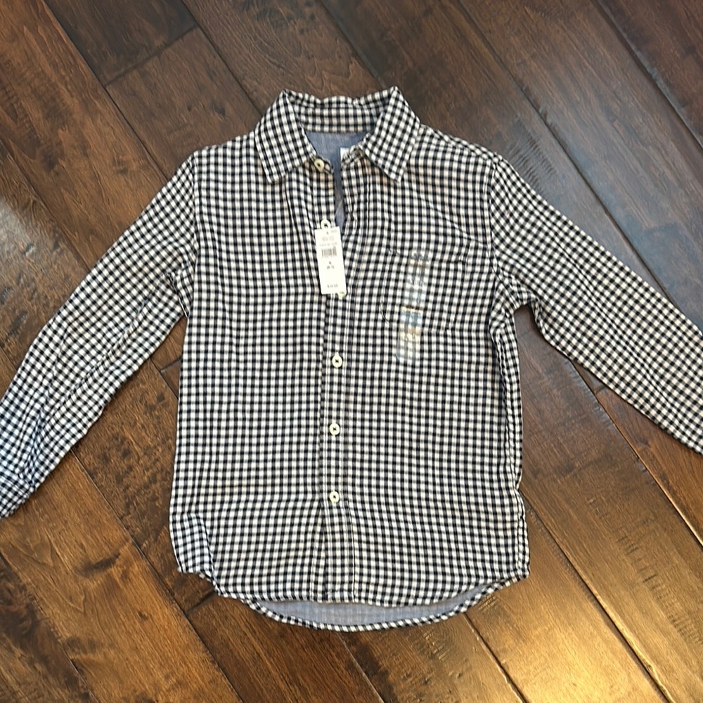 J.Crew Black and White Checkered Shirt